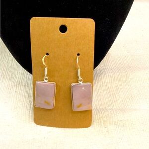🚨Elegant Pink Mookaite and Silver Earrings